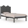 Estructura De Cama Madera Maciza De Pino Gris 90x200 Cm Vidaxl