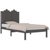 Estructura De Cama Madera Maciza De Pino Gris 90x200 Cm Vidaxl