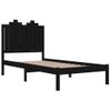 Estructura De Cama Madera Maciza De Pino Negra 100x200 Cm Vidaxl