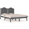 Estructura De Cama Madera Maciza De Pino Gris 120x200 Cm Vidaxl