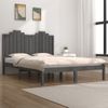 Estructura De Cama Madera Maciza De Pino Gris 120x200 Cm Vidaxl