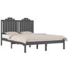 Estructura De Cama Madera Maciza De Pino Gris 120x200 Cm Vidaxl