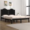 Estructura De Cama Madera Maciza De Pino Negro 120x200 Cm Vidaxl