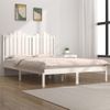 Estructura De Cama Madera Maciza De Pino Blanca 150x200 Cm Vidaxl