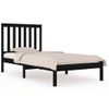 Estructura De Cama Madera Maciza De Pino Negro 75x190 Cm Vidaxl