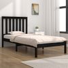 Estructura De Cama Madera Maciza De Pino Negro 75x190 Cm Vidaxl