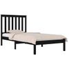 Estructura De Cama Madera Maciza De Pino Negro 75x190 Cm Vidaxl