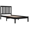 Estructura De Cama Madera Maciza De Pino Negro 75x190 Cm Vidaxl