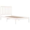 Estructura De Cama Madera Maciza De Pino Blanco 90x190 Cm Vidaxl