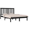 Estructura De Cama Madera Maciza Pino Negra Doble 120x190 Cm Vidaxl