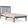 Estructura De Cama Madera Maciza De Pino Gris 90x200 Cm Vidaxl