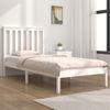 Estructura De Cama Madera Maciza De Pino Blanco 100x200 Cm Vidaxl