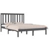 Estructura De Cama Madera Maciza De Pino Gris 120x200 Cm Vidaxl