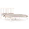 Estructura De Cama Madera Maciza De Pino Blanca 150x200 Cm Vidaxl