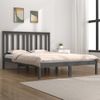 Estructura De Cama Madera Maciza De Pino Gris 150x200 Cm Vidaxl