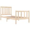 Estructura De Cama Madera Maciza De Pino 75x190 Cm Vidaxl