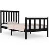 Estructura De Cama Madera Maciza De Pino Negro 75x190 Cm Vidaxl