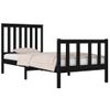 Estructura De Cama Madera Maciza De Pino Negro 75x190 Cm Vidaxl