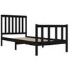 Estructura De Cama Madera Maciza De Pino Negro 75x190 Cm Vidaxl