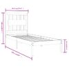 Estructura De Cama Madera Maciza De Pino 90x190 Cm Vidaxl