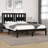 Estructura Cama Madera Maciza Pino Doble Negra 120x190 Cm Vidaxl