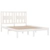 Estructura De Cama Madera Maciza De Pino Blanco 135x190 Cm Vidaxl