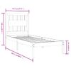 Estructura De Cama De Madera Maciza De Pino 90x200 Cm Vidaxl