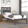 Estructura De Cama Madera Maciza De Pino Gris 90x200 Cm Vidaxl