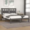 Estructura De Cama Madera Maciza De Pino Gris 120x200 Cm Vidaxl