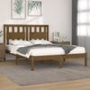 Estructura De Cama Madera Maciza De Pino Marrón Miel 140x200 Cm Vidaxl