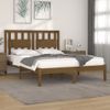 Estructura Cama Madera Maciza Marrón Miel King Size 150x200 Cm Vidaxl