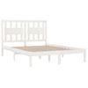 Estructura De Cama Madera Maciza Blanco Super King 180x200 Cm Vidaxl