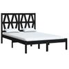 Estructura De Cama De Madera Maciza De Pino Negra 140x190 Cm Vidaxl