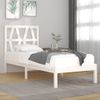 Estructura De Cama Madera Maciza De Pino Blanco 100x200 Cm Vidaxl