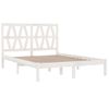 Estructura De Cama Madera Maciza De Pino Blanco 120x200 Cm Vidaxl