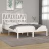 Estructura De Cama Madera Maciza De Pino Blanca 150x200 Cm Vidaxl