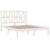 Estructura De Cama Madera Maciza De Pino Blanca 150x200 Cm Vidaxl