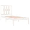 Estructura De Cama Madera Maciza Individual Blanco 75x190 Cm Vidaxl