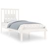 Estructura De Cama Individual Madera Maciza Blanco 90x190 Cm Vidaxl