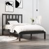 Estructura De Cama Madera Maciza De Pino Gris 90x200 Cm Vidaxl