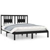 Estructura De Cama De Madera Maciza De Pino Negro 140x200 Cm Vidaxl