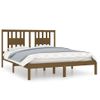 Estructura De Cama Madera Maciza King Marrón Miel 150x200 Cm Vidaxl