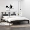 Estructura De Cama De Matrimonio Madera Maciza Gris 180x200 Cm Vidaxl