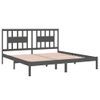 Estructura De Cama De Matrimonio Madera Maciza Gris 180x200 Cm Vidaxl