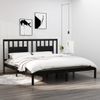 Estructura De Cama Madera Maciza Negro Supe King 180x200 Cm Vidaxl