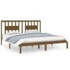 Estructura De Cama Madera Maciza De Pino Marrón Miel 200x200 Cm Vidaxl