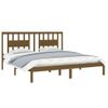 Estructura De Cama Madera Maciza De Pino Marrón Miel 200x200 Cm Vidaxl