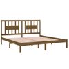 Estructura De Cama Madera Maciza De Pino Marrón Miel 200x200 Cm Vidaxl