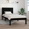 Estructura De Cama Madera Maciza Individual Negra 75x190 Cm Vidaxl