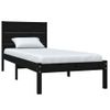 Estructura De Cama Madera Maciza Individual Negra 75x190 Cm Vidaxl